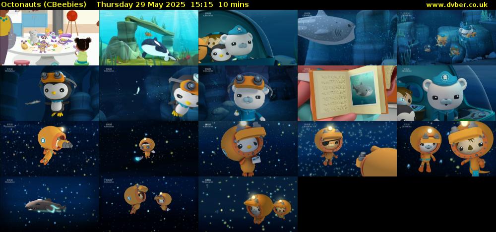 Octonauts (CBeebies) Thursday 29 May 2025 15:15 - 15:25