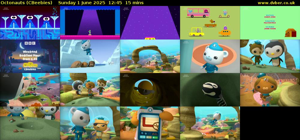 Octonauts (CBeebies) Sunday 1 June 2025 12:45 - 13:00