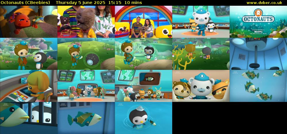 Octonauts (CBeebies) Thursday 5 June 2025 15:15 - 15:25