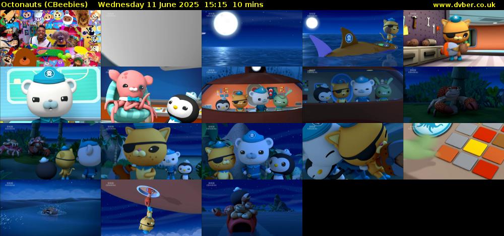 Octonauts (CBeebies) Wednesday 11 June 2025 15:15 - 15:25