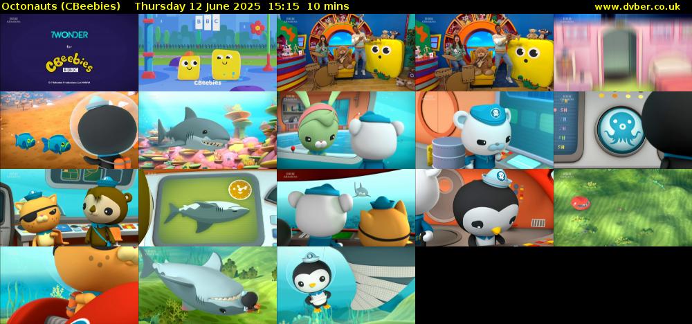 Octonauts (CBeebies) Thursday 12 June 2025 15:15 - 15:25