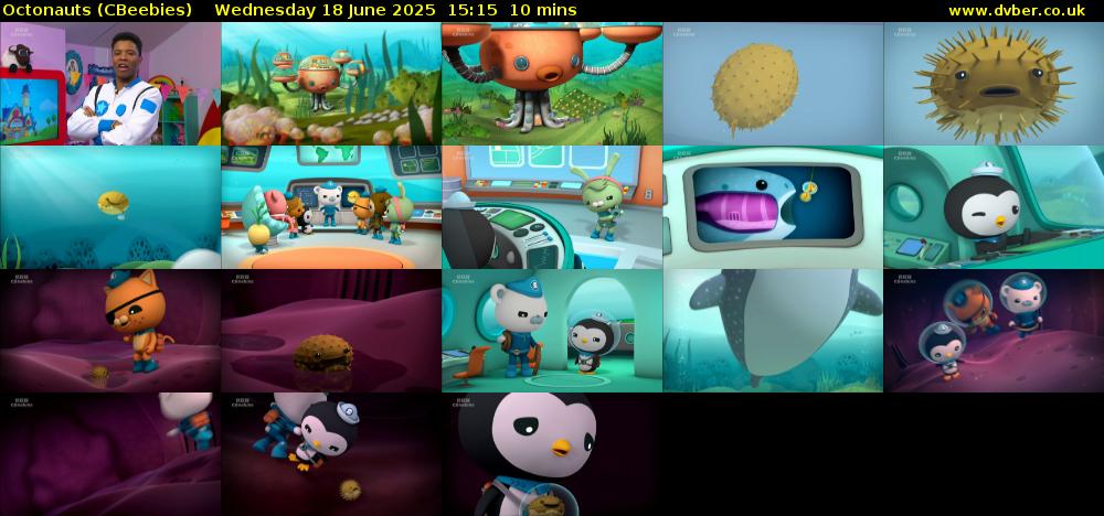 Octonauts (CBeebies) Wednesday 18 June 2025 15:15 - 15:25