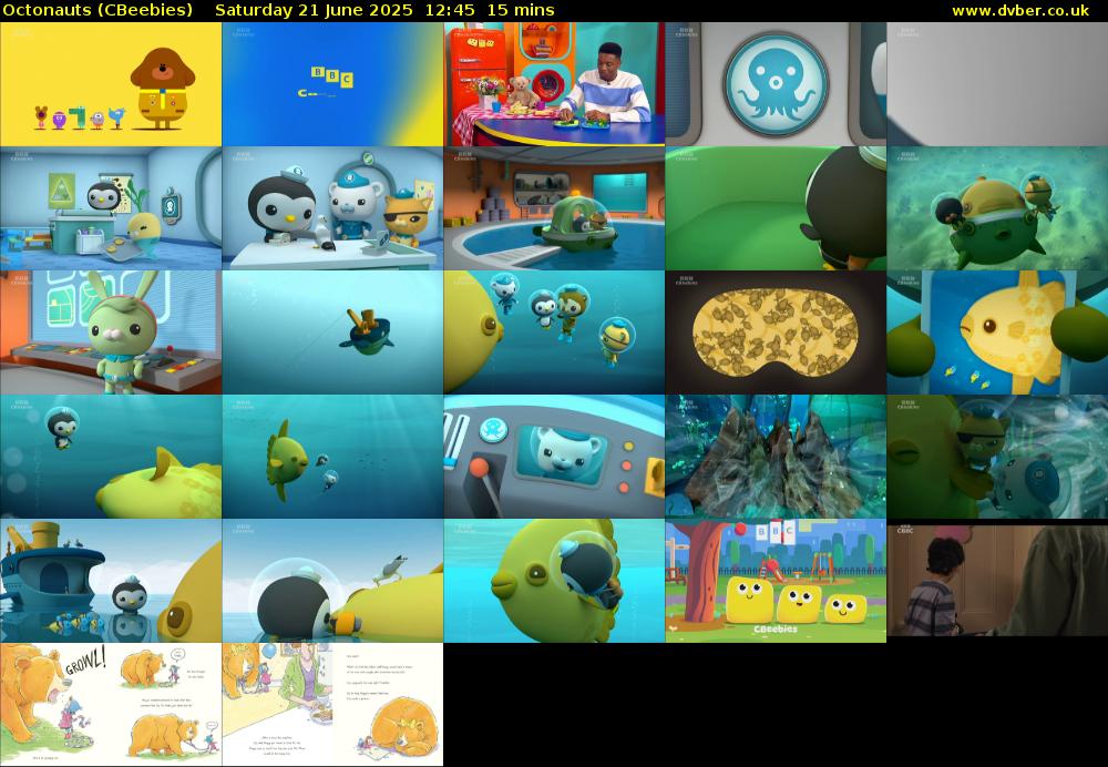Octonauts (CBeebies) Saturday 21 June 2025 12:45 - 13:00