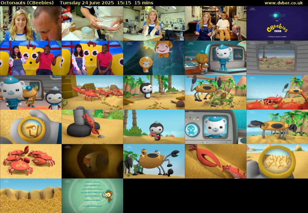 Octonauts (CBeebies) Tuesday 24 June 2025 15:15 - 15:30