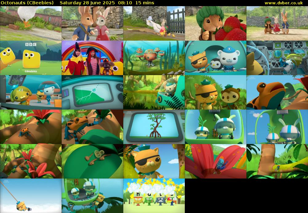 Octonauts (CBeebies) Saturday 28 June 2025 08:10 - 08:25