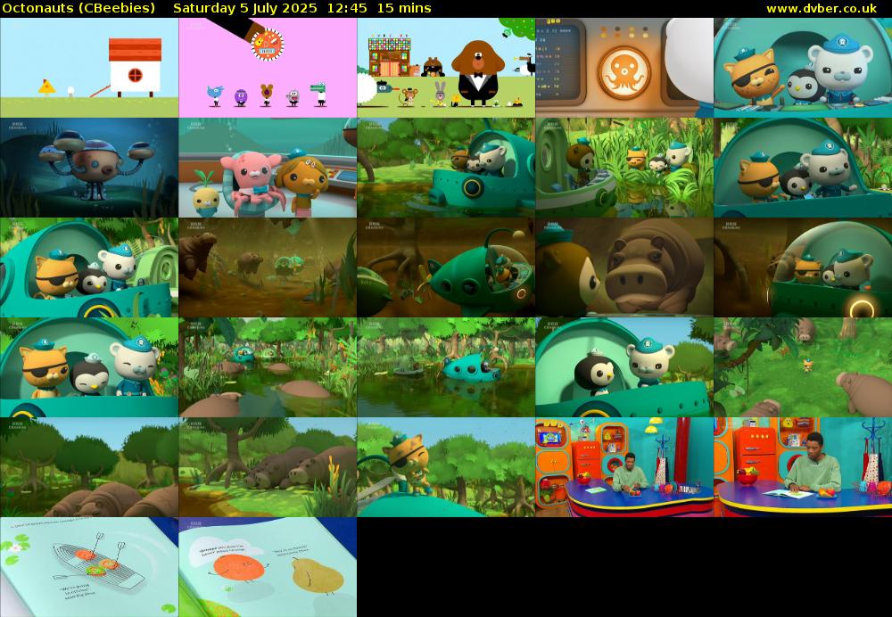 Octonauts (CBeebies) Saturday 5 July 2025 12:45 - 13:00