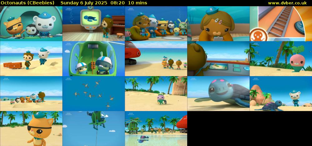 Octonauts (CBeebies) Sunday 6 July 2025 08:20 - 08:30