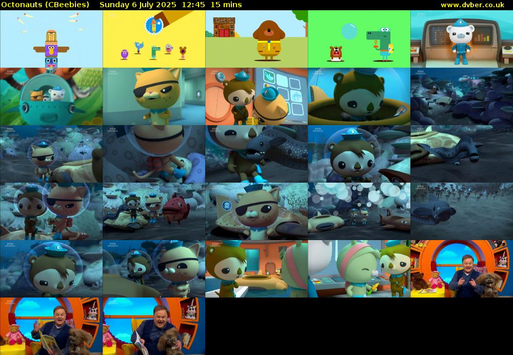 Octonauts (CBeebies) Sunday 6 July 2025 12:45 - 13:00