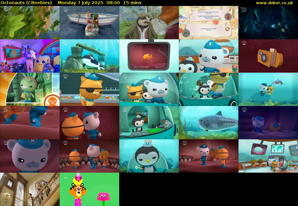 Octonauts (CBeebies) Monday 7 July 2025 08:00 - 08:15