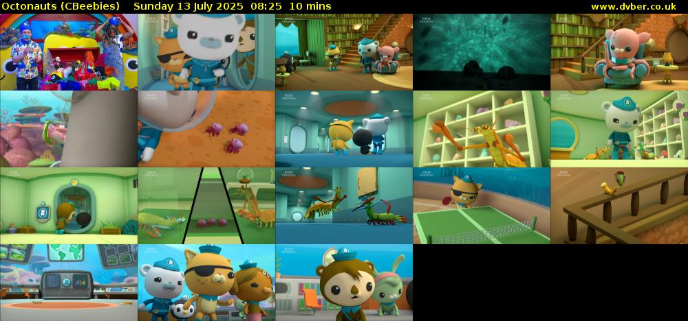 Octonauts (CBeebies) Sunday 13 July 2025 08:25 - 08:35