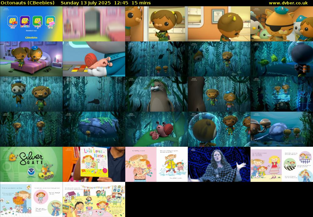 Octonauts (CBeebies) Sunday 13 July 2025 12:45 - 13:00