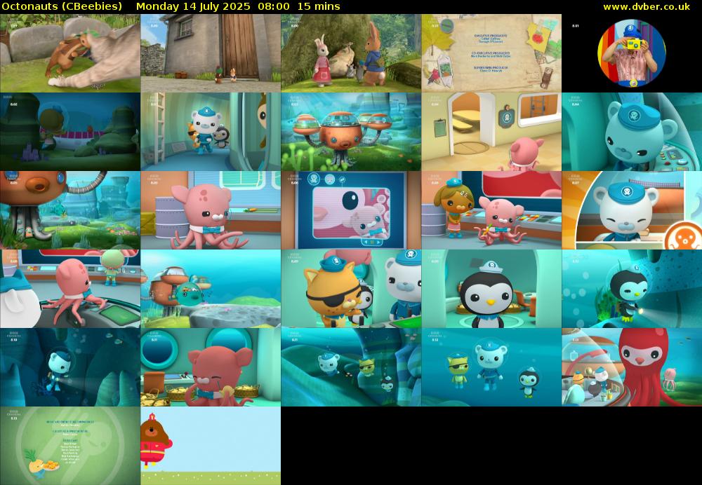 Octonauts (CBeebies) Monday 14 July 2025 08:00 - 08:15