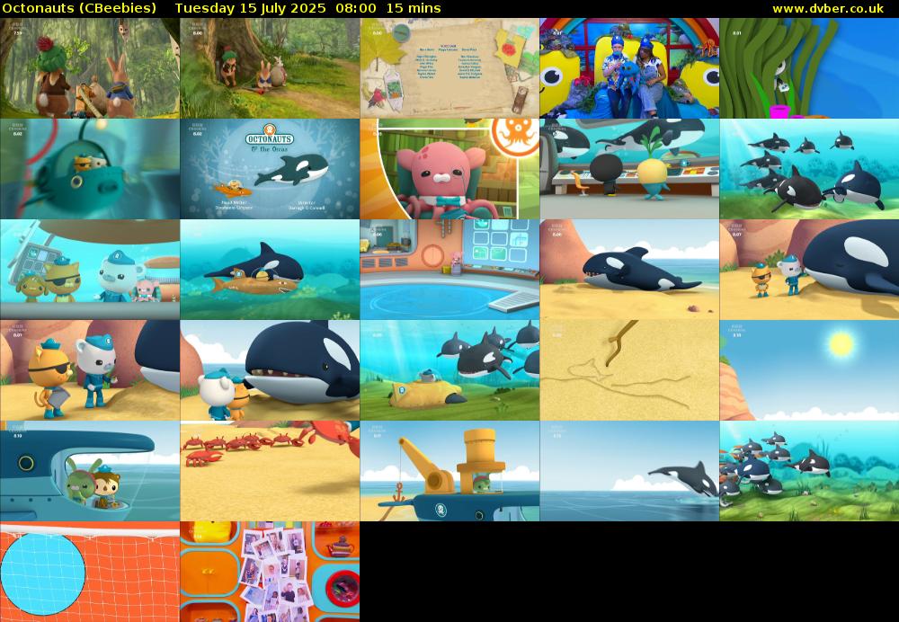 Octonauts (CBeebies) Tuesday 15 July 2025 08:00 - 08:15
