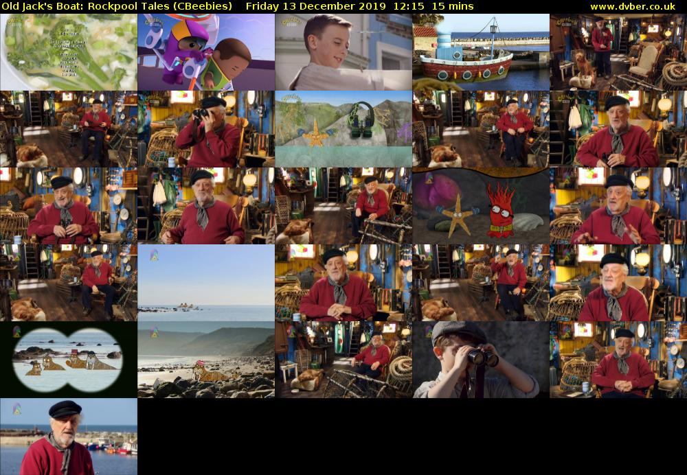 Old Jack's Boat: Rockpool Tales (CBeebies) Friday 13 December 2019 12:15 - 12:30