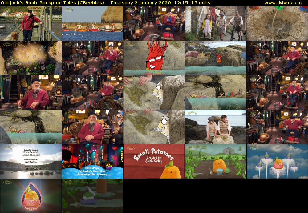 Old Jack's Boat: Rockpool Tales (CBeebies) Thursday 2 January 2020 12:15 - 12:30