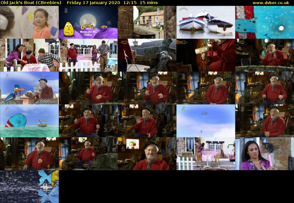 Old Jack's Boat (CBeebies) Friday 17 January 2020 12:15 - 12:30