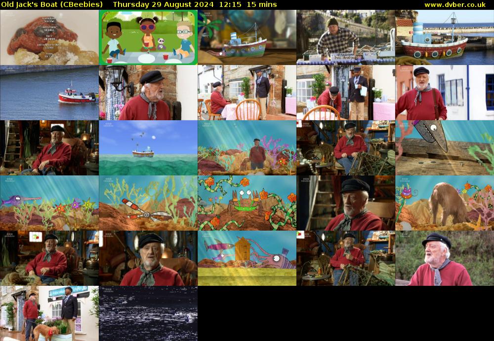 Old Jack's Boat (CBeebies) Thursday 29 August 2024 12:15 - 12:30