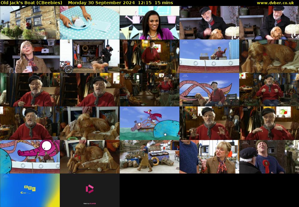 Old Jack's Boat (CBeebies) Monday 30 September 2024 12:15 - 12:30