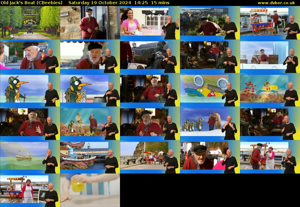 Old Jack's Boat (CBeebies) Saturday 19 October 2024 14:25 - 14:40