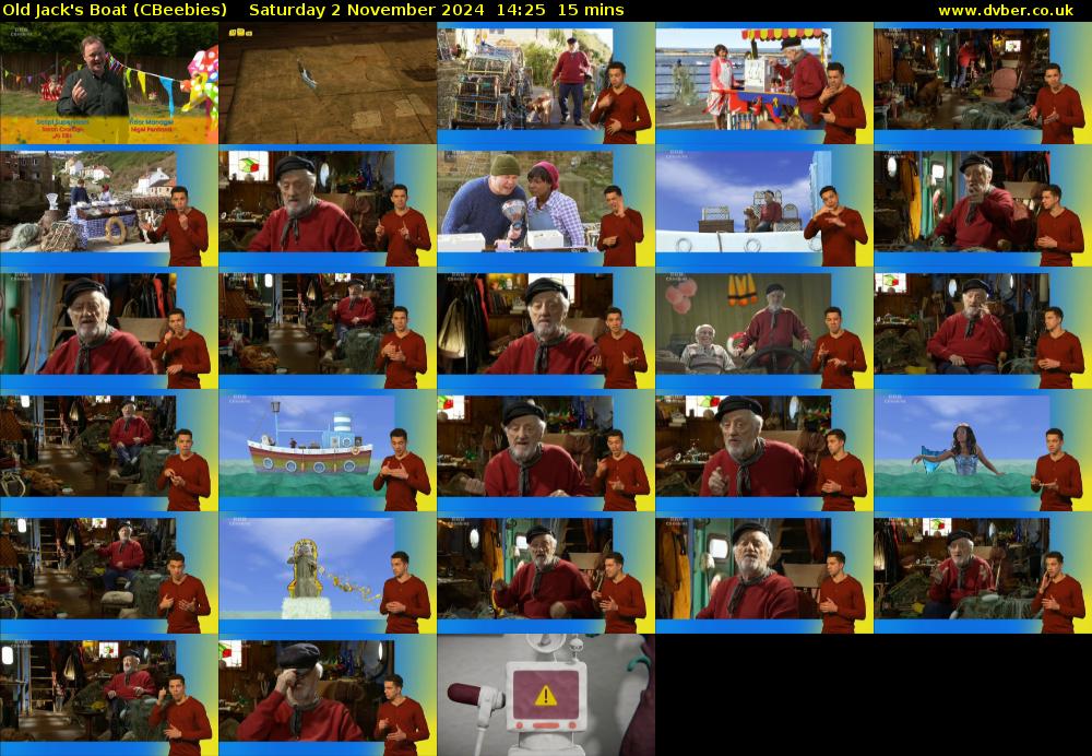 Old Jack's Boat (CBeebies) Saturday 2 November 2024 14:25 - 14:40