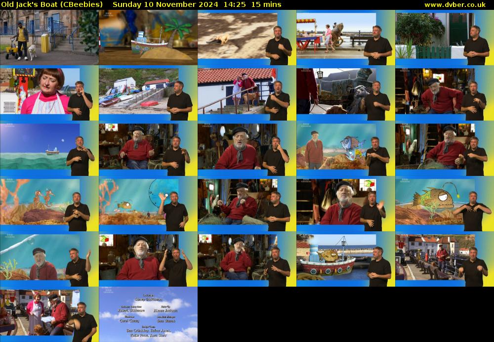 Old Jack's Boat (CBeebies) Sunday 10 November 2024 14:25 - 14:40