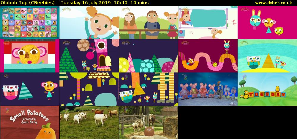 Olobob Top (CBeebies) Tuesday 16 July 2019 10:40 - 10:50