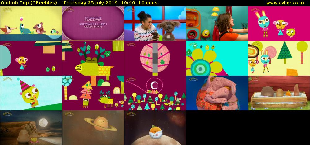 Olobob Top (CBeebies) Thursday 25 July 2019 10:40 - 10:50