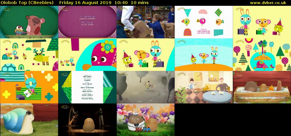 Olobob Top (CBeebies) Friday 16 August 2019 10:40 - 10:50