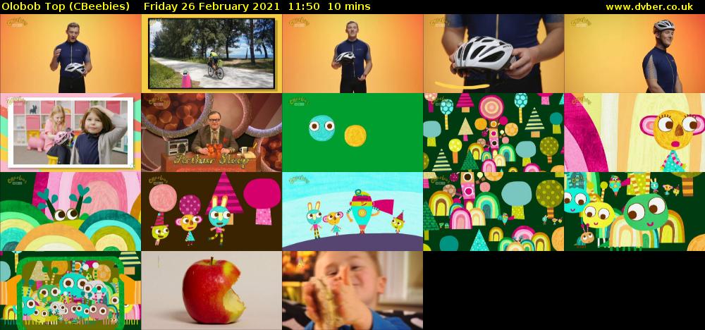 Olobob Top (CBeebies) Friday 26 February 2021 11:50 - 12:00