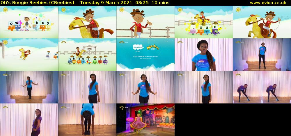 Oti's Boogie Beebies (CBeebies) Tuesday 9 March 2021 08:25 - 08:35