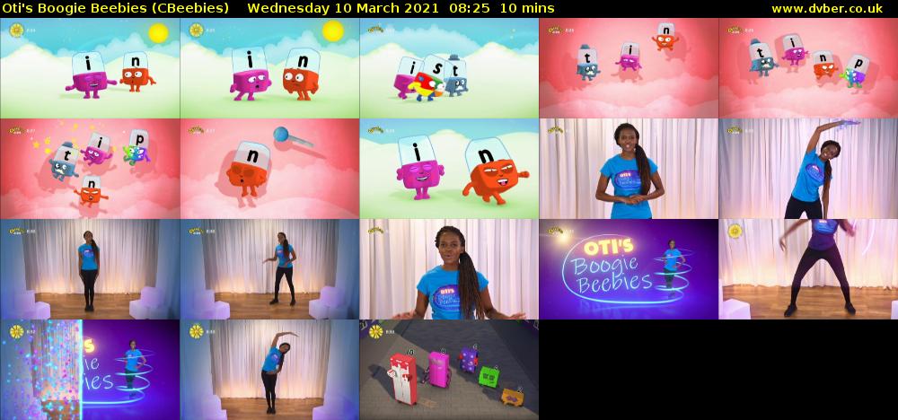 Oti's Boogie Beebies (CBeebies) Wednesday 10 March 2021 08:25 - 08:35