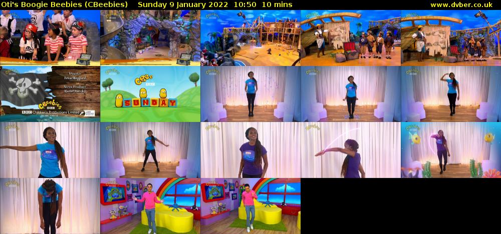 Oti's Boogie Beebies (CBeebies) Sunday 9 January 2022 10:50 - 11:00