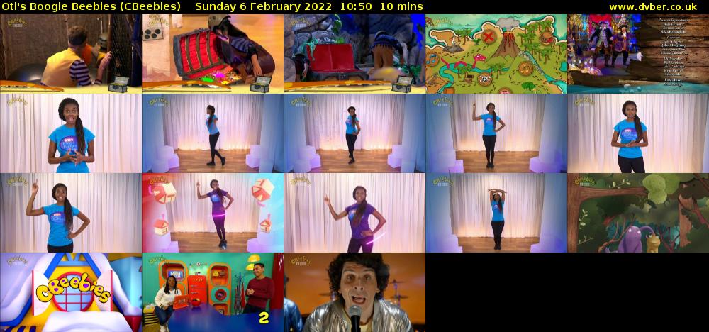 Oti's Boogie Beebies (CBeebies) Sunday 6 February 2022 10:50 - 11:00