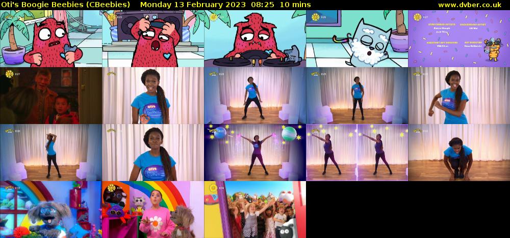 Oti's Boogie Beebies (CBeebies) Monday 13 February 2023 08:25 - 08:35