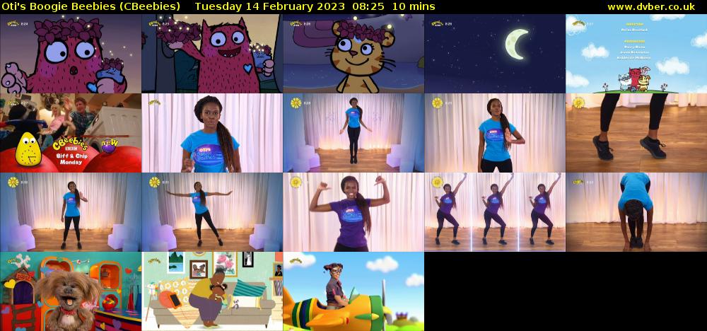Oti's Boogie Beebies (CBeebies) Tuesday 14 February 2023 08:25 - 08:35