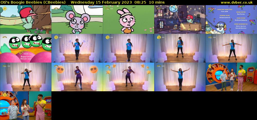 Oti's Boogie Beebies (CBeebies) Wednesday 15 February 2023 08:25 - 08:35
