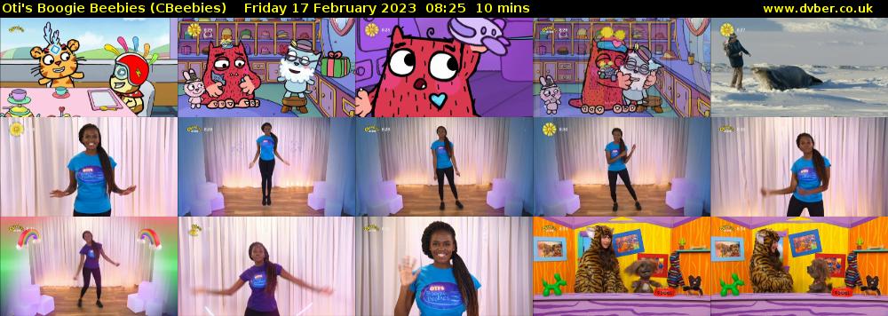 Oti's Boogie Beebies (CBeebies) Friday 17 February 2023 08:25 - 08:35