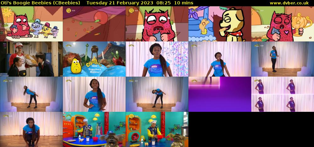 Oti's Boogie Beebies (CBeebies) Tuesday 21 February 2023 08:25 - 08:35