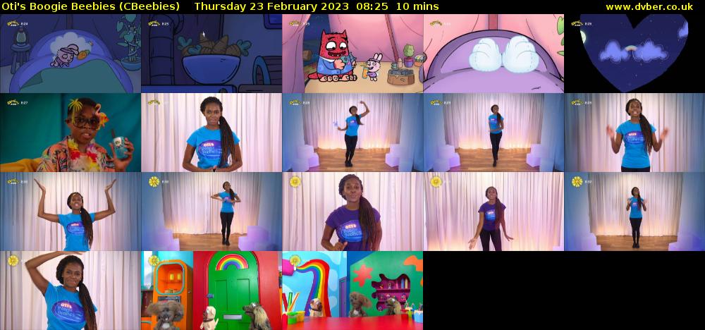 Oti's Boogie Beebies (CBeebies) Thursday 23 February 2023 08:25 - 08:35