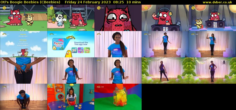 Oti's Boogie Beebies (CBeebies) Friday 24 February 2023 08:25 - 08:35