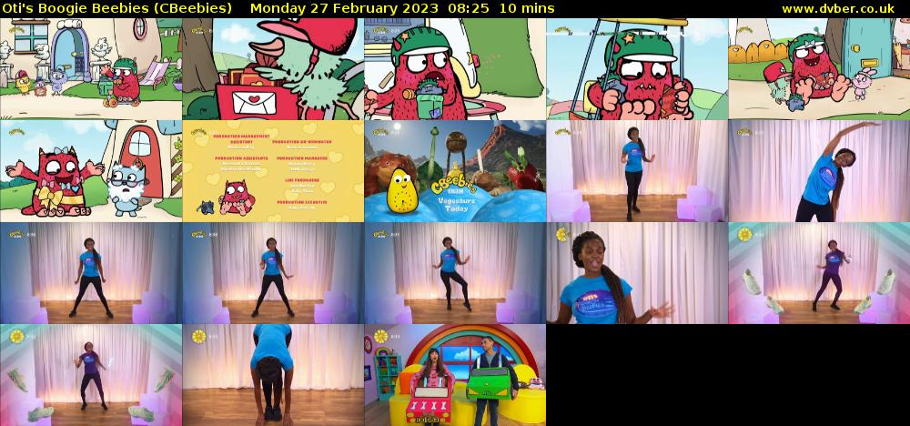 Oti's Boogie Beebies (CBeebies) Monday 27 February 2023 08:25 - 08:35