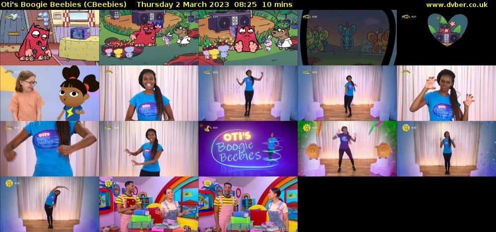 Oti's Boogie Beebies (CBeebies) Thursday 2 March 2023 08:25 - 08:35