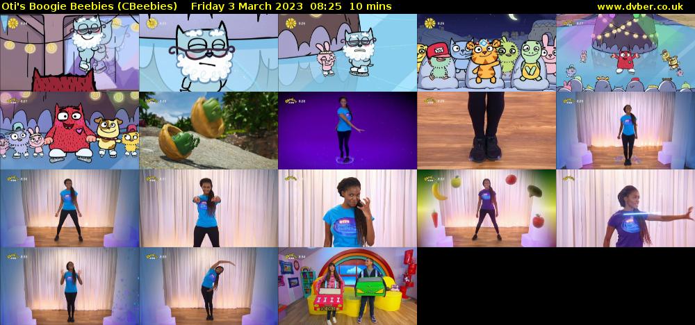 Oti's Boogie Beebies (CBeebies) Friday 3 March 2023 08:25 - 08:35