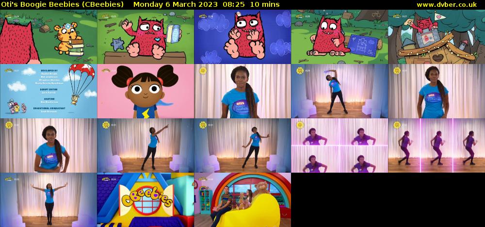 Oti's Boogie Beebies (CBeebies) Monday 6 March 2023 08:25 - 08:35