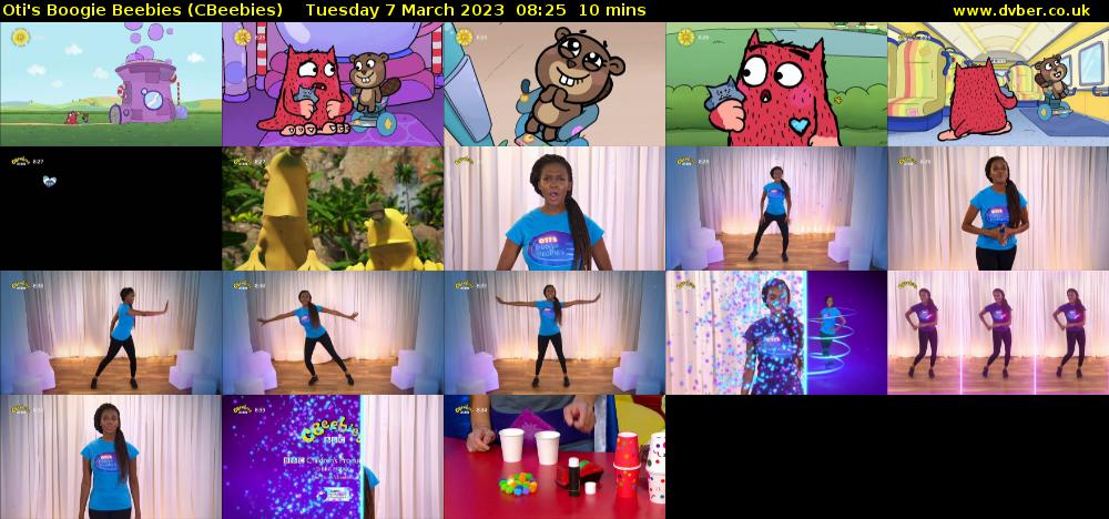 Oti's Boogie Beebies (CBeebies) Tuesday 7 March 2023 08:25 - 08:35