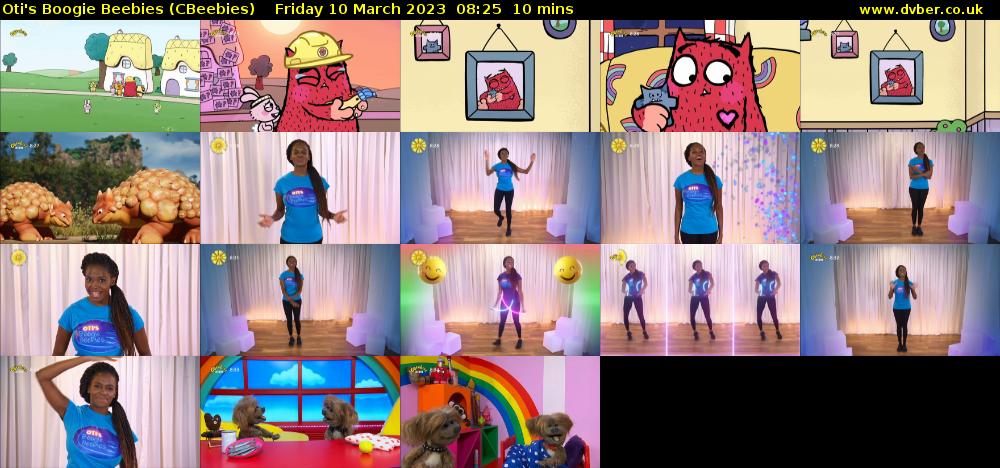Oti's Boogie Beebies (CBeebies) Friday 10 March 2023 08:25 - 08:35