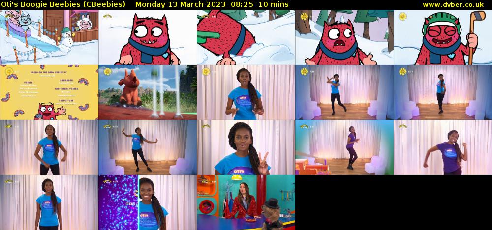 Oti's Boogie Beebies (CBeebies) Monday 13 March 2023 08:25 - 08:35