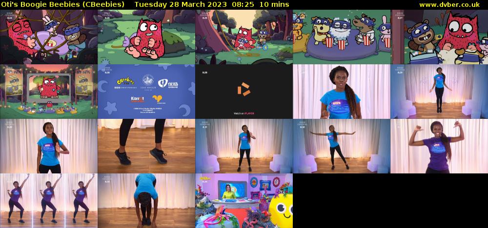 Oti's Boogie Beebies (CBeebies) Tuesday 28 March 2023 08:25 - 08:35