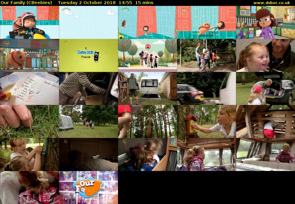 Our Family (CBeebies) Tuesday 2 October 2018 14:55 - 15:10