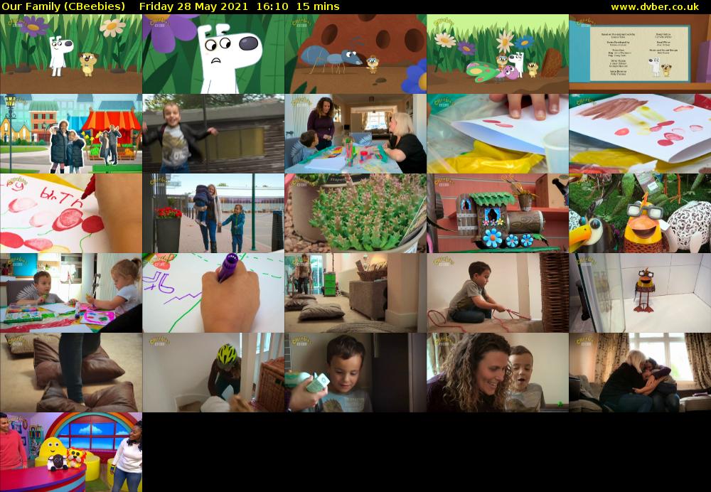 Our Family (CBeebies) Friday 28 May 2021 16:10 - 16:25